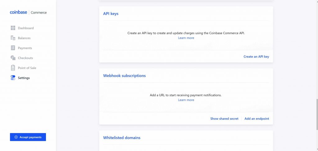 Coinbase Commerce Api Keys